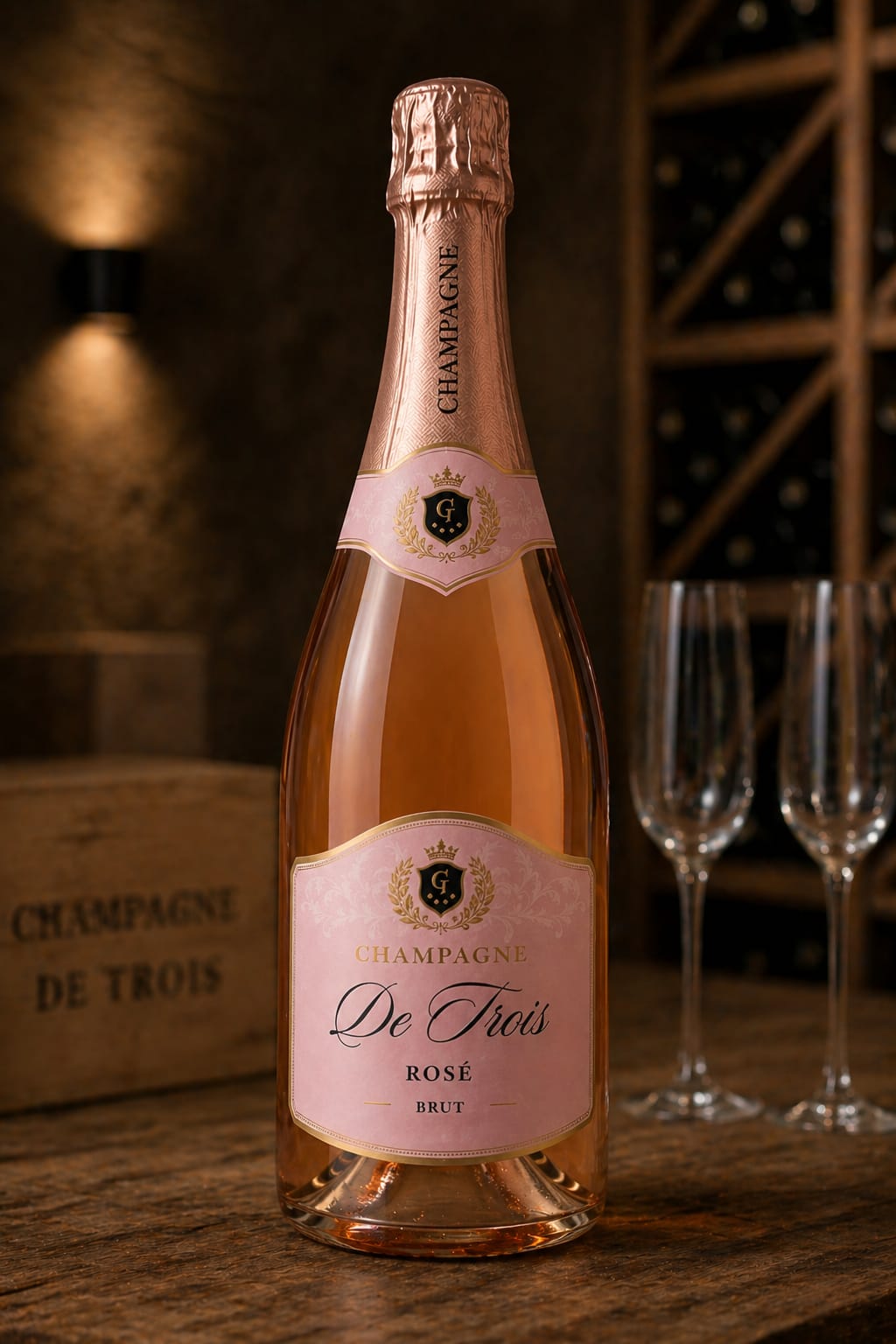 Champagne De Trois Rosé Brut